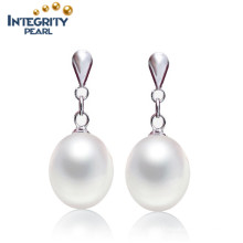 AAA 8-9mm Simple Design Drop Earring High Quality Girl with Freshwater Pearl Earring